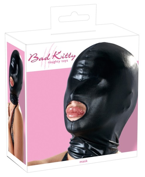 Bad Kitty Wetlook-Kopfmaske mit Mundöffnung, schwarz - vergleichen und günstig kaufen Bad Kitty Wetlook-Kopfmaske mit Mundöffnung, schwarz - vergleichen und günstig kaufen
